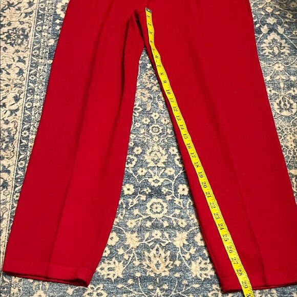 Vintage St. John Collection Marie Gray Santana Red Pockets Pants Luxury - Picture 4 of 11